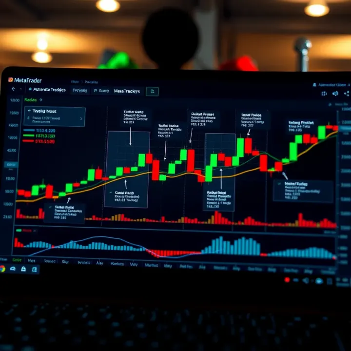 Automated Trading and Technical Analysis Tools in MetaTrader Diagram illustrating automated trading strategies and technical indicators in MetaTrader
