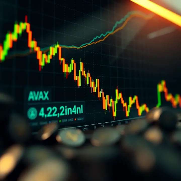 Graph showing Avalanche cryptocurrency price fluctuations over time