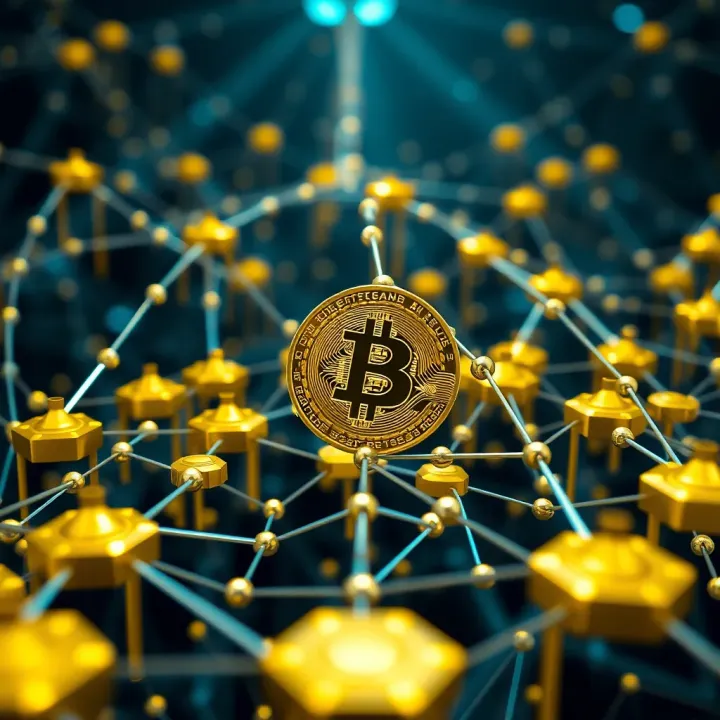 Blockchain Network and Technological Developments of Bitcoin Cash Illustration of blockchain technology with Bitcoin Cash nodes and network connections
