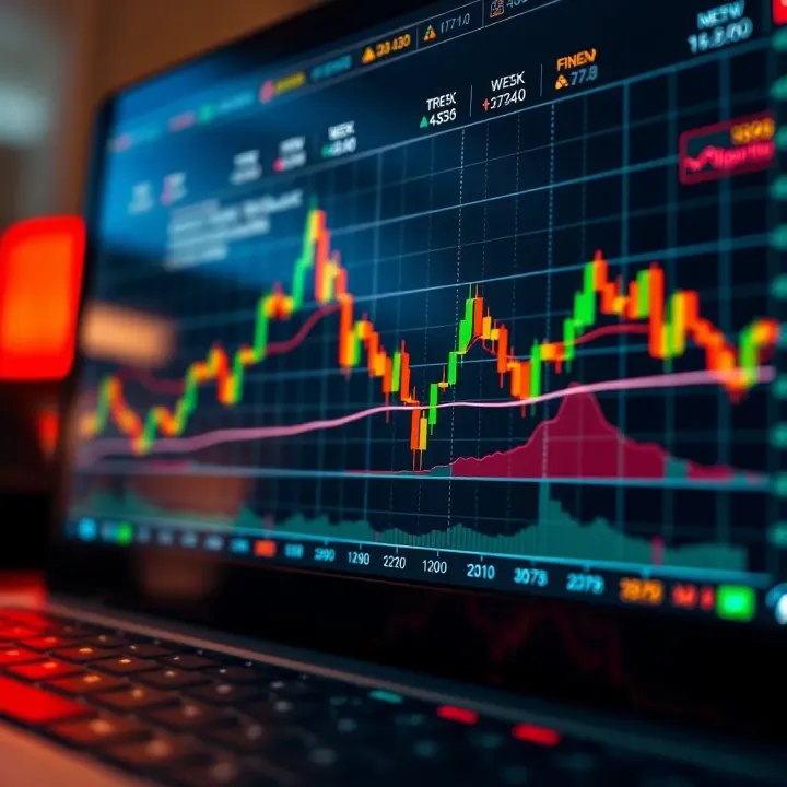 Graph showing risk management techniques and strategy application in binary trading on TradingView