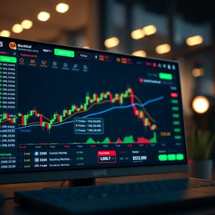 Dashboard view of BlackBull Markets trading platform showing currency pairs and market analysis tools
