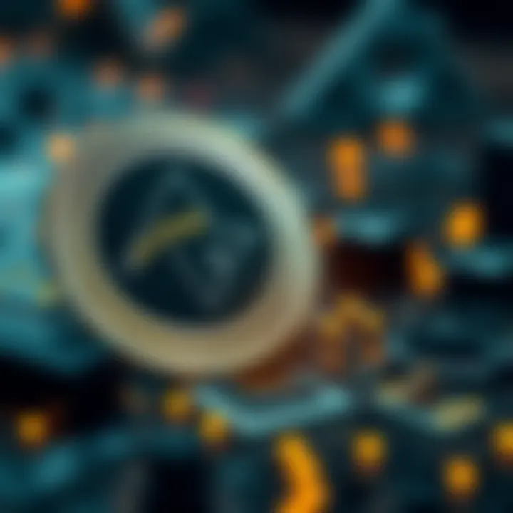 Digital representation of blockchain technology and APT Coin integration