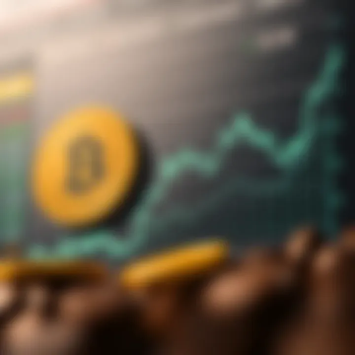 Graph showing upward and downward trends in Bake Coin price over time