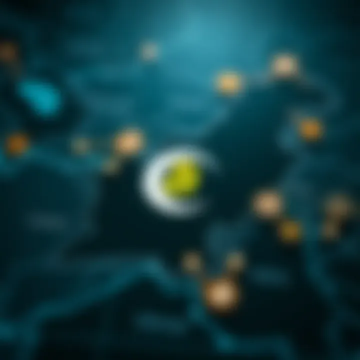 Cryptocurrency Regulatory Environment and Market Impact in Pakistan Map highlighting Pakistan with overlay of cryptocurrency symbols and regulatory icons