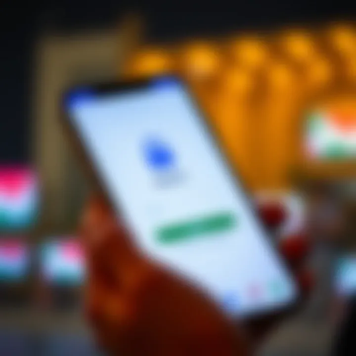 Mobile phone showing Deriv app interface with secure login screen