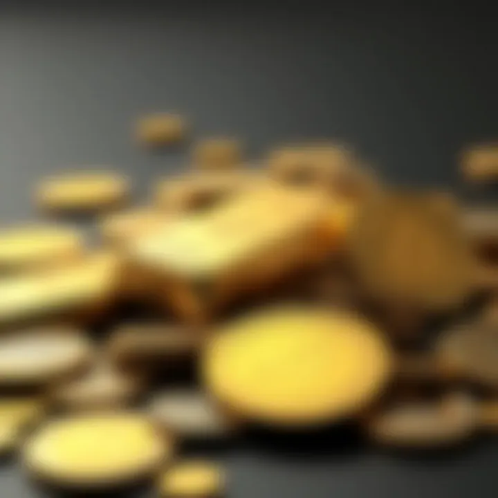 Illustration of gold bars with coins representing investment options