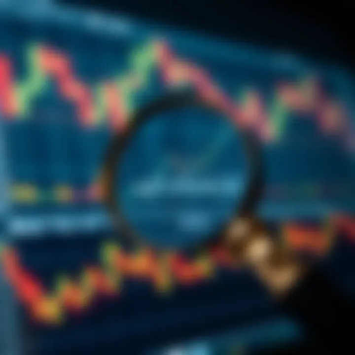 Visual representation of leverage concept with magnifying glass highlighting potential gains and risks