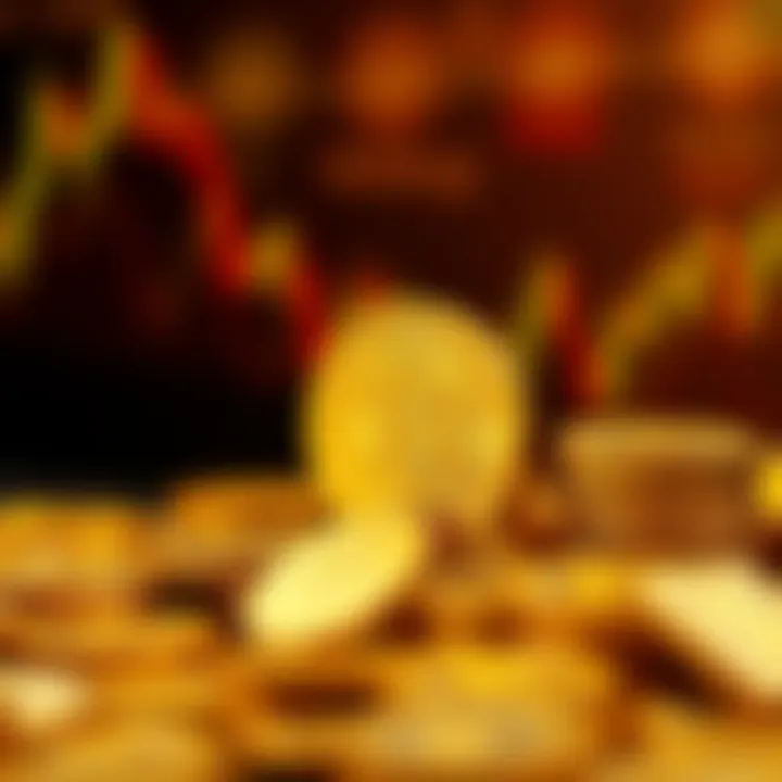 Visualization of currency impacts and investment strategies affecting gold market outlook in 2024
