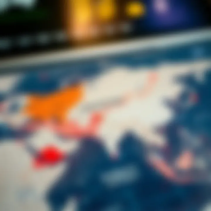 Map highlighting geopolitical risks affecting currency investments globally