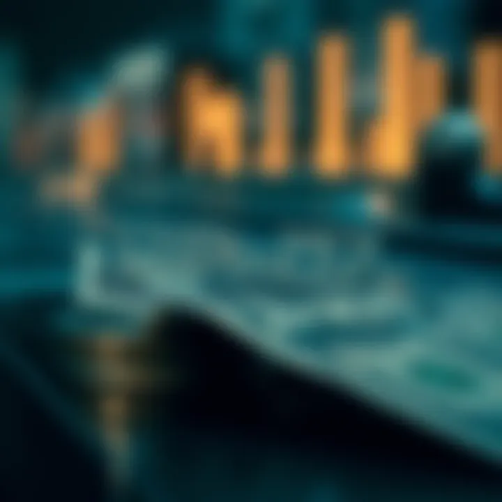 Illustration of economic factors impacting currency exchange between US Dollar and Pakistani Rupee