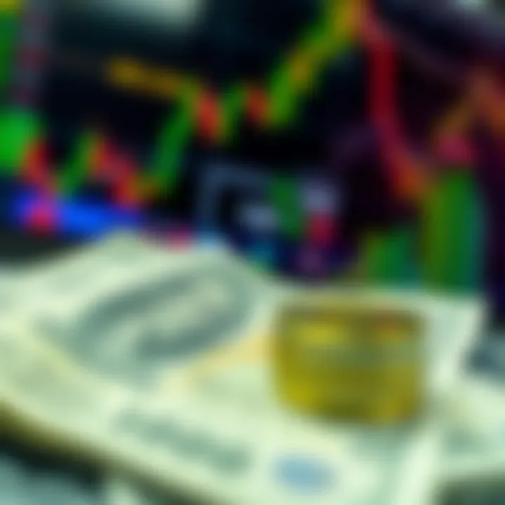 Visual representation of economic factors impacting currency exchange including government policies and global market influences