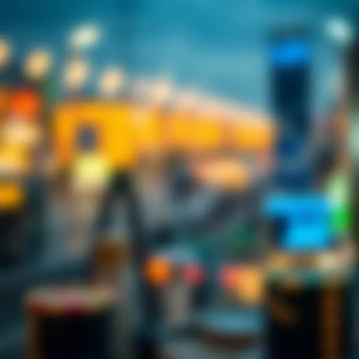 Illustration of economic factors impacting currency exchange with icons for trade, inflation, and market sentiment