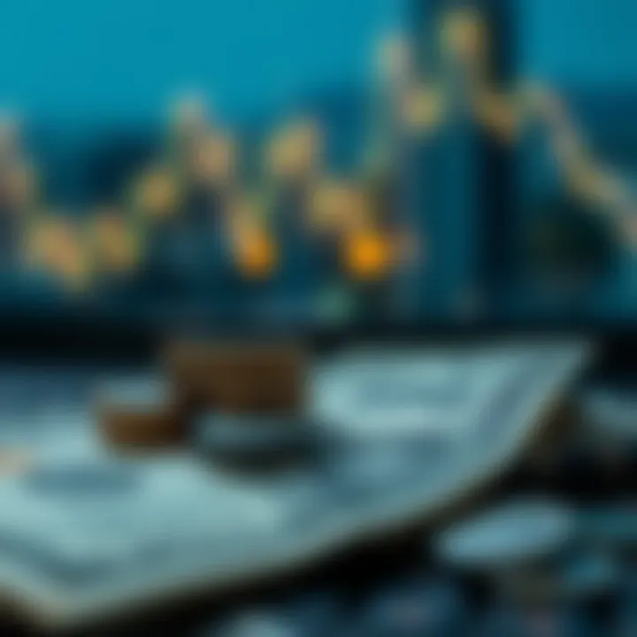 Visual representation of economic factors affecting currency values including government policies and global market influences