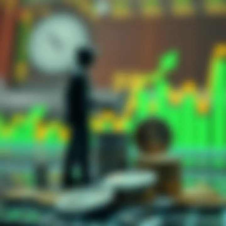 Conceptual illustration of financial growth with minimal resources in trading context