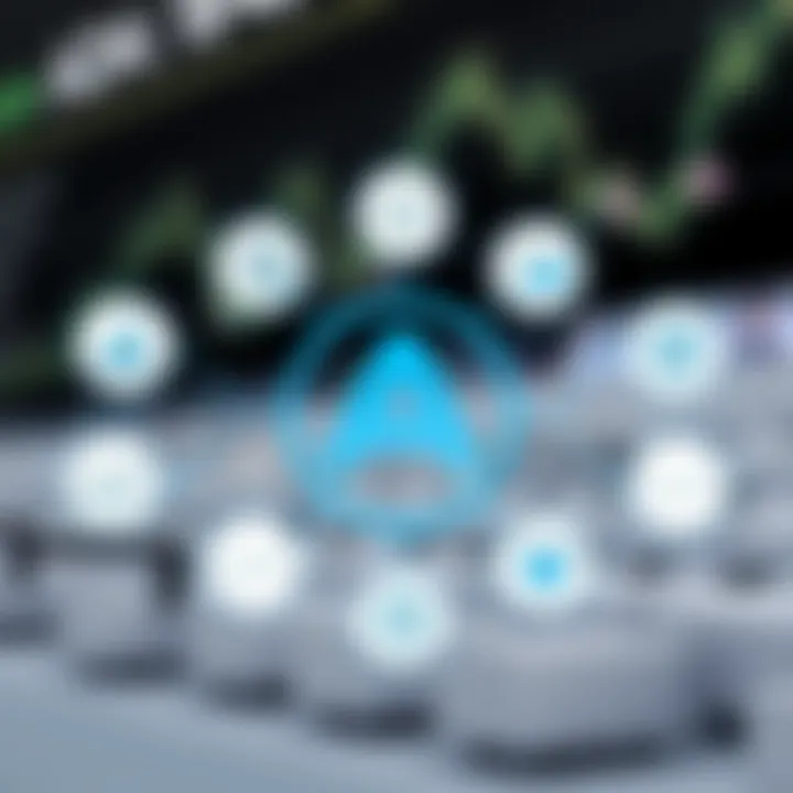 Illustration showing various factors such as technology, regulation, and market sentiment influencing ADA coin price