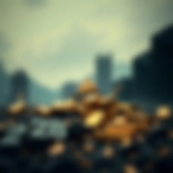 Visual representation of geopolitical and economic elements affecting gold value in Pakistan's financial landscape
