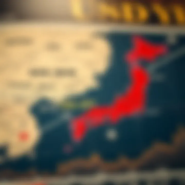 Geopolitical Influences Shaping USDJPY Exchange Rates Map highlighting geopolitical regions impacting USDJPY exchange rates