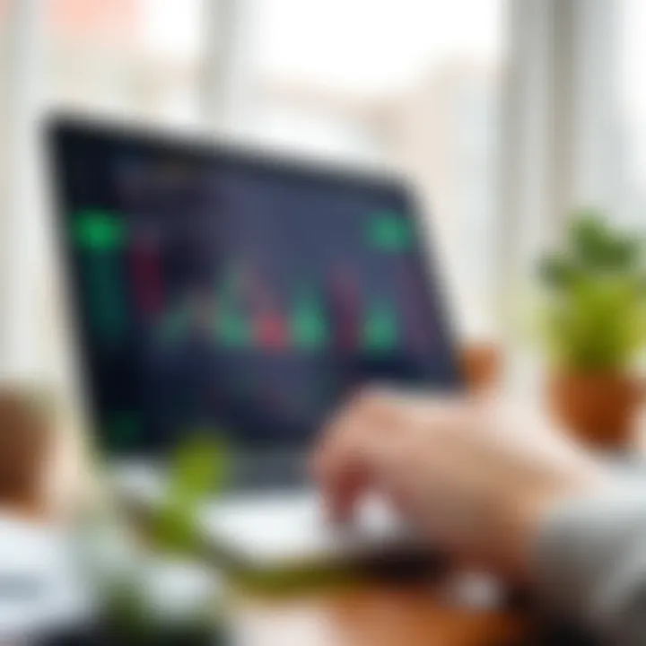 Interactive TradingView chart embedded in a web application interface