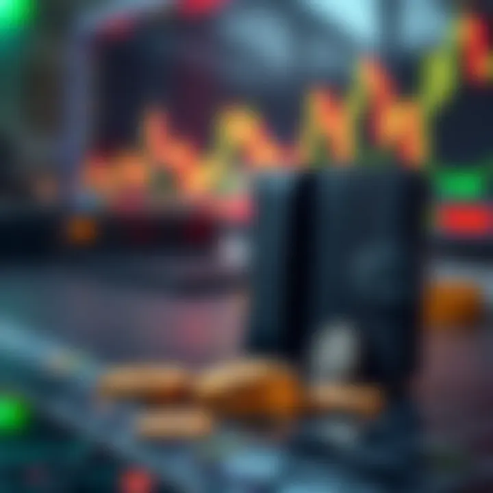 Conceptual illustration of secure digital wallet and risk management icons