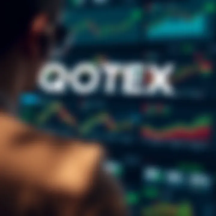 Dashboard of QOTEX trading platform showing various financial charts and trading options