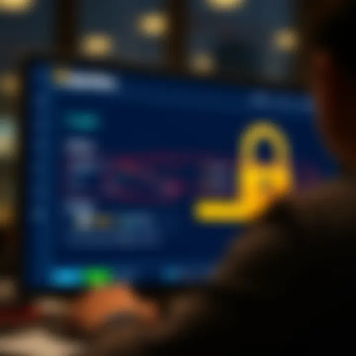 Secure login screen emphasizing account protection features