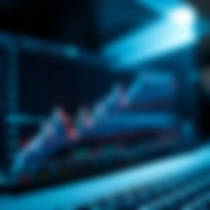 Graph illustrating risk management strategies and market trends for online trading