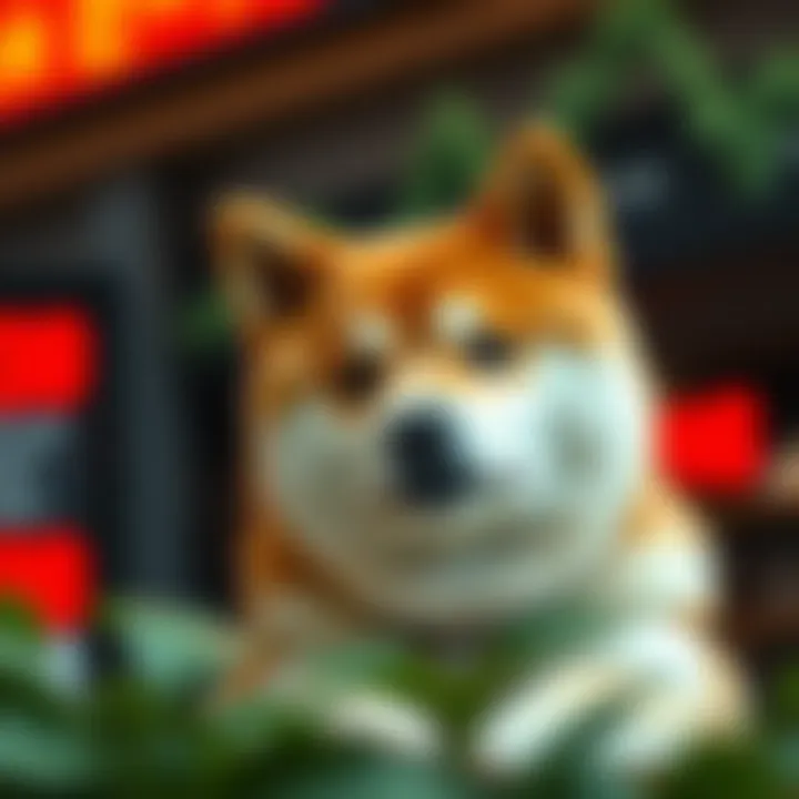 Illustration of market dynamics impacting Shiba Inu value including demand, supply, and investor sentiment