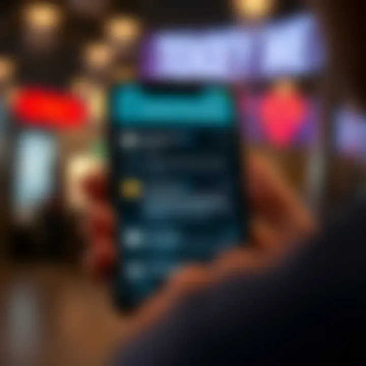 Mobile phone screen displaying a Telegram channel focused on trading signals with notifications and message previews