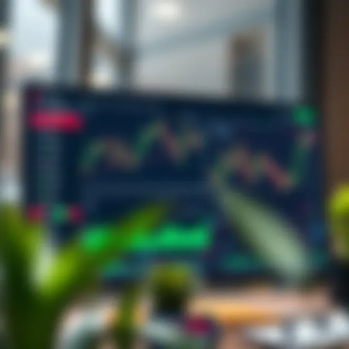 User interface of a popular trading platform displaying market charts and analytics