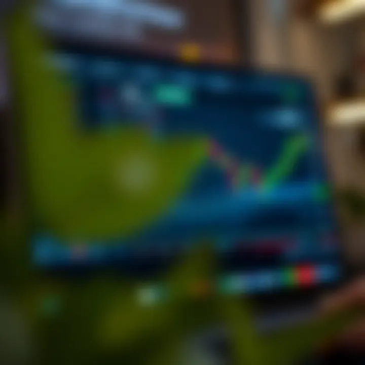 User interface showing TradingView's social trading features with real-time market updates