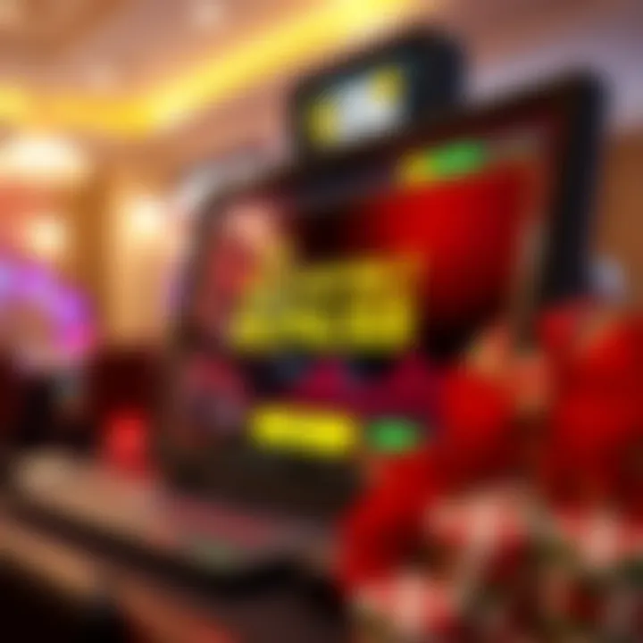 Illustration showing a digital casino screen highlighting a no deposit bonus offer