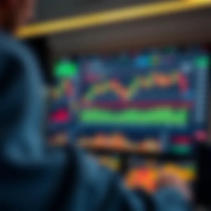 Interface of Quotex trading platform showing demo account features and market charts