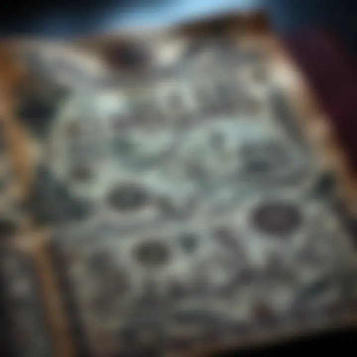 Ancient manuscript showcasing traditional Urdu calligraphy with floral patterns