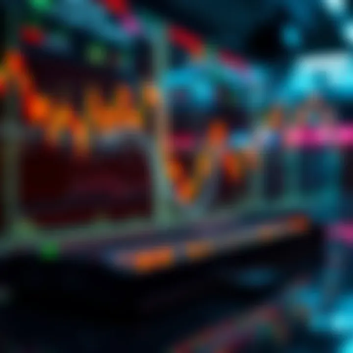 Conceptual illustration of algorithm-driven financial market interactions and robotic trading strategies