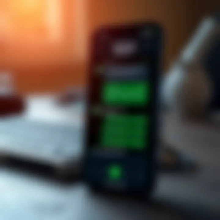 Smartphone screen displaying a WhatsApp chat with trading signals and market updates