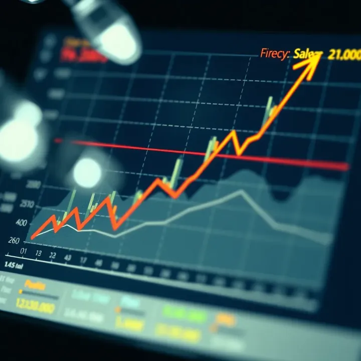 Graph showing currency value trends influenced by economic stability and interest rates