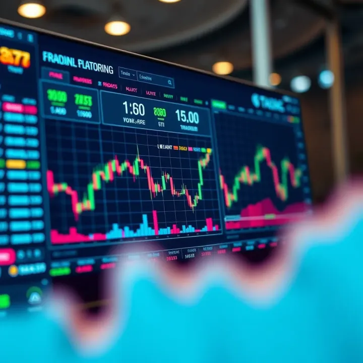 Dashboard of a trading platform showing various financial charts and indicators