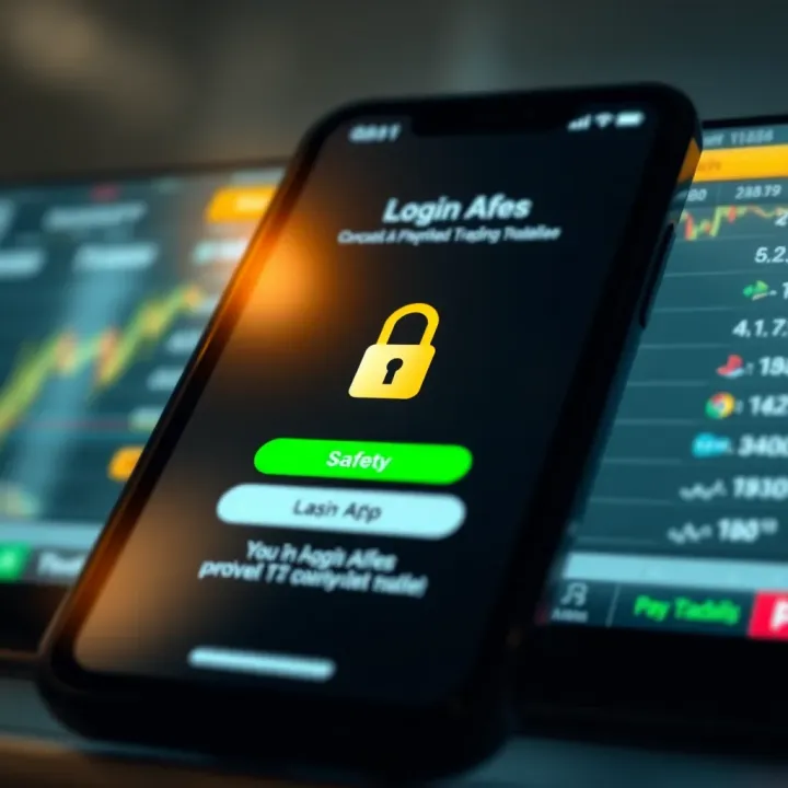 Trading App Security and Safe Access in Pakistan Secure login screen of a trading app emphasizing safety features and authentication methods