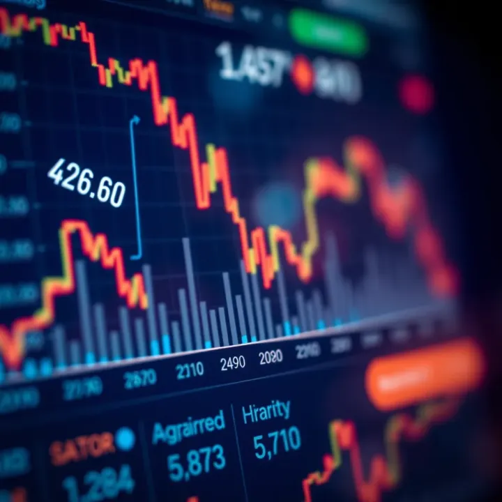 Graph showing currency exchange rates and trends relevant to Pakistan's financial market