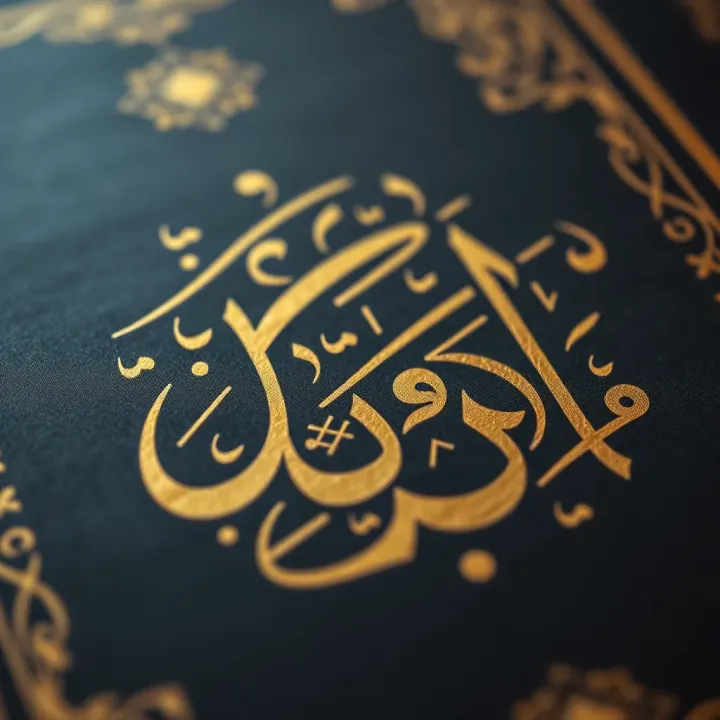 Intricate Urdu calligraphy showcasing traditional artistic strokes