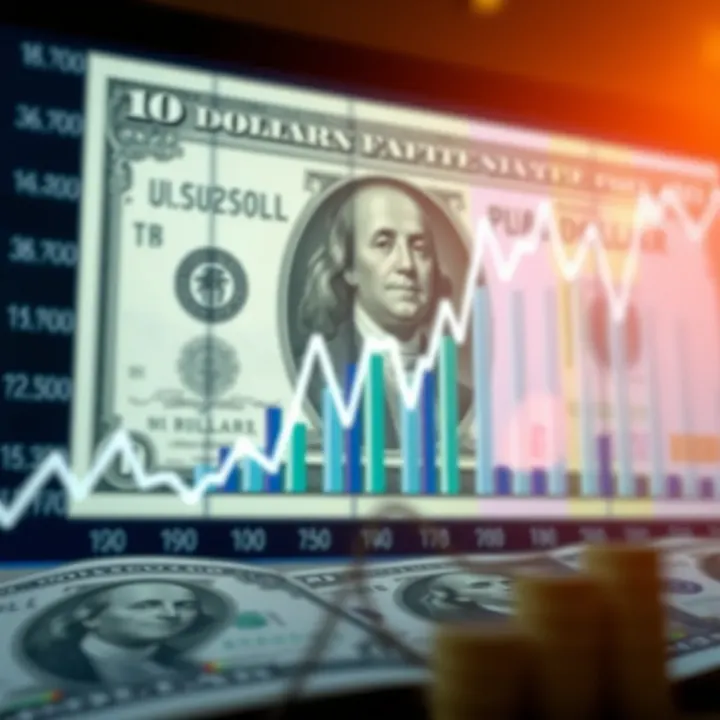Graph showing fluctuations in US Dollar and Pakistani Rupee exchange rate over time