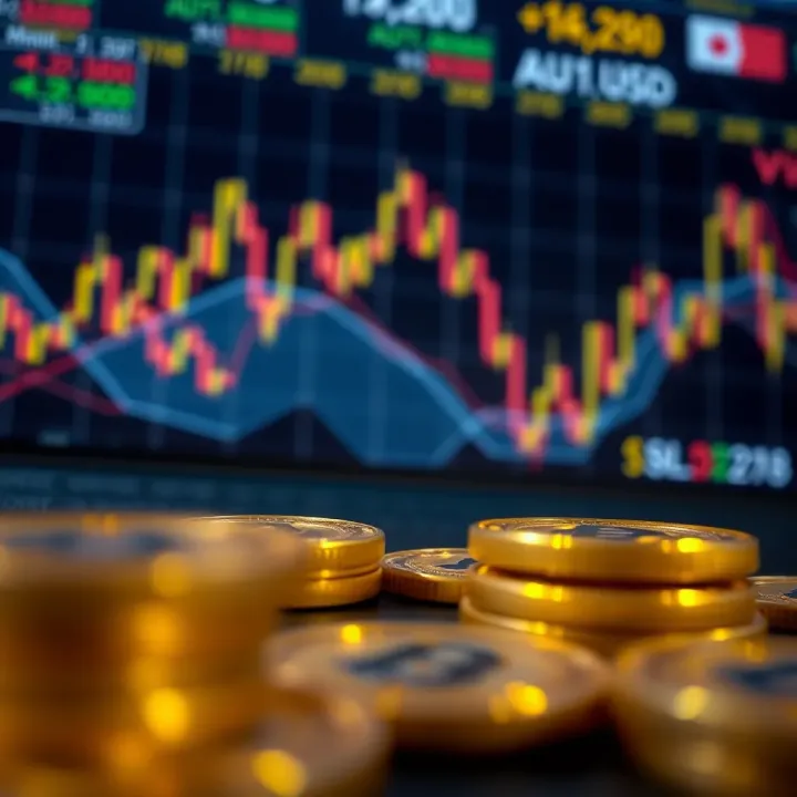Key Economic Indicators Influencing AUD/USD Exchange Rates Visual representation of key economic factors impacting AUD/USD exchange rates in a trading context