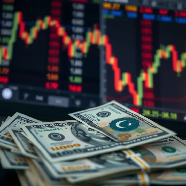 Key Economic Factors Influencing USD to PKR Exchange Economic indicators impacting currency value with financial charts