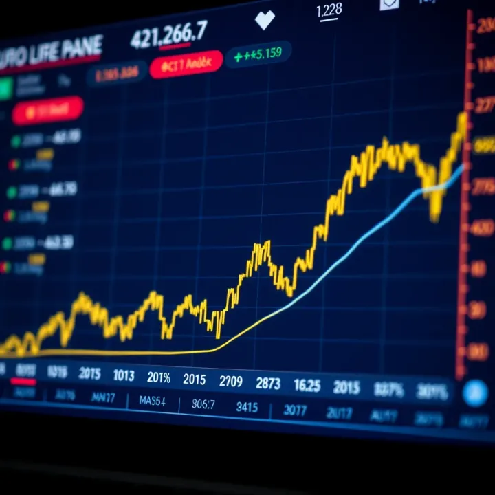 Euro Currency Movements and Economic Indicators Graph showing Euro currency fluctuations influenced by economic indicators and central bank policies