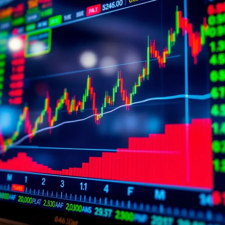 Option Trading Strategies Reflecting Market Trends Graph showing option trading strategies with upward and downward market trends