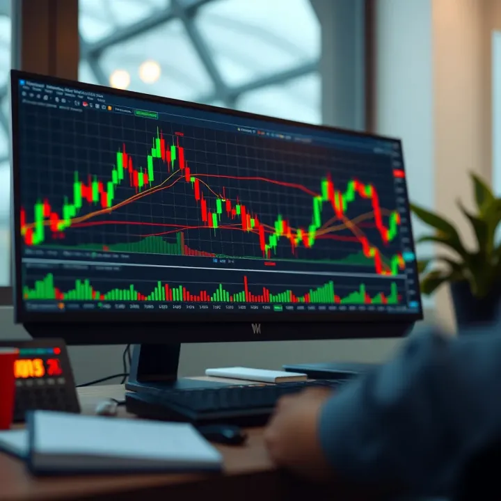 TradingView interface displaying advanced financial charts and indicators