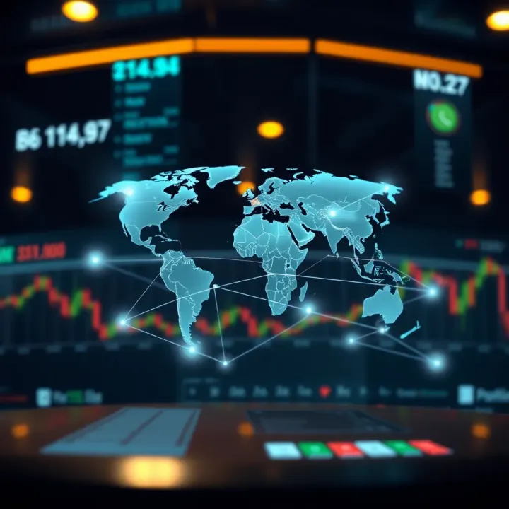 Global Financial Connectivity for Pakistani Investors Illustration of global connectivity highlighting Pakistan's link to international financial markets