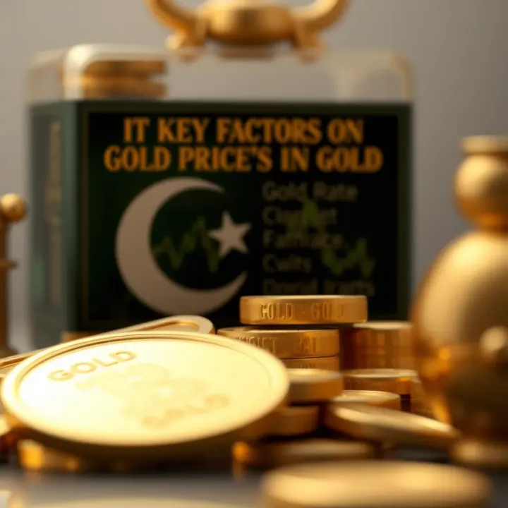 Illustration of key factors impacting gold prices including geopolitical events and seasonal market changes in Pakistan