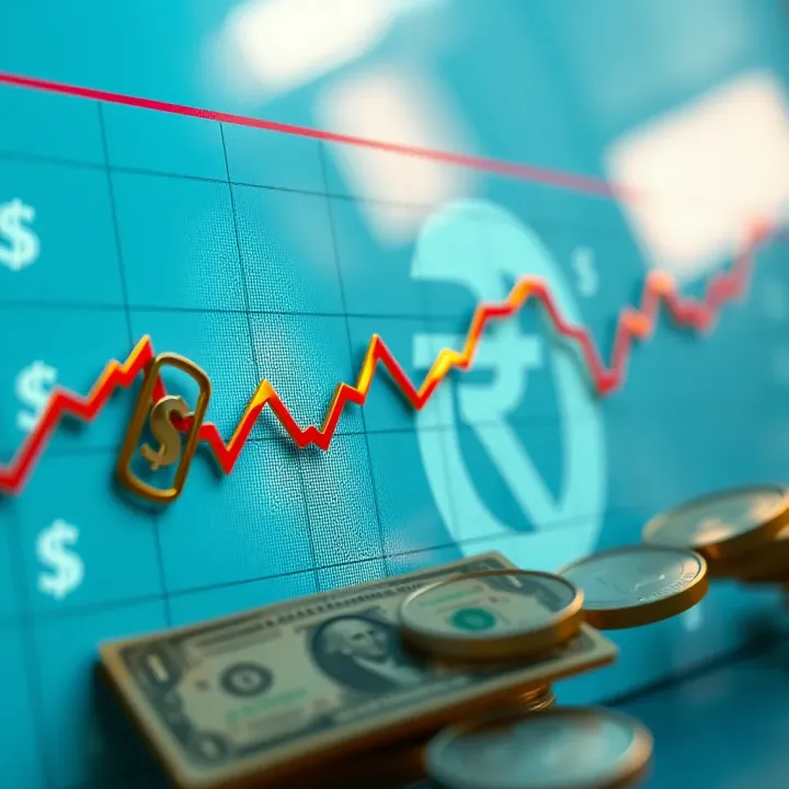 Historical Currency Trends of US Dollar Against Pakistani Rupee Graph depicting historical currency trends between US dollar and Pakistani rupee with currency symbols