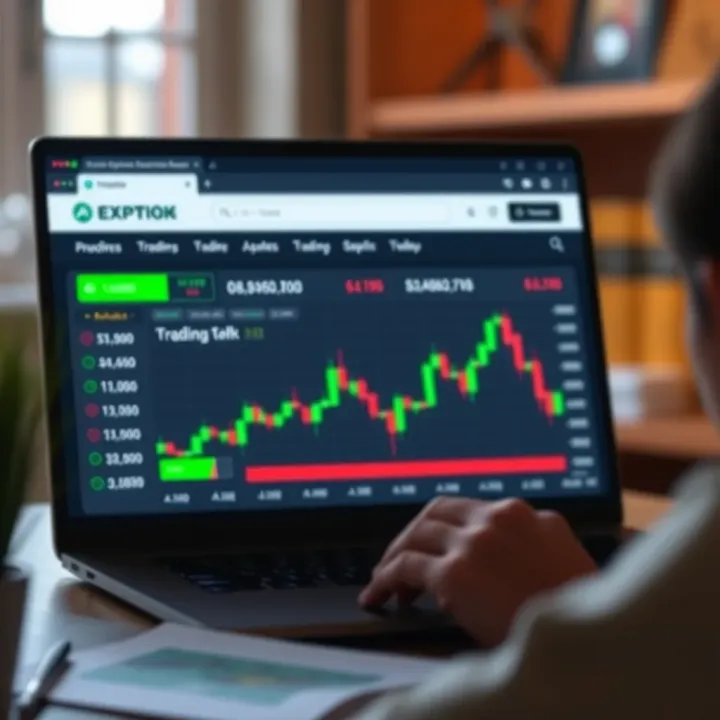 Expert Option Demo Account Platform Overview Screenshot of Expert Option trading interface showing demo account balance and chart
